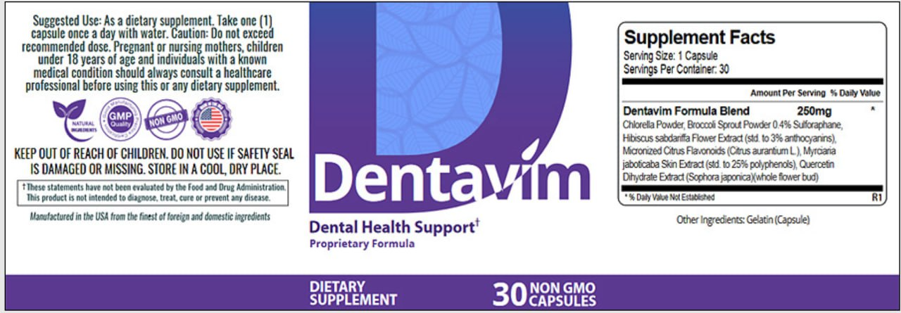 dentavim supplement facts